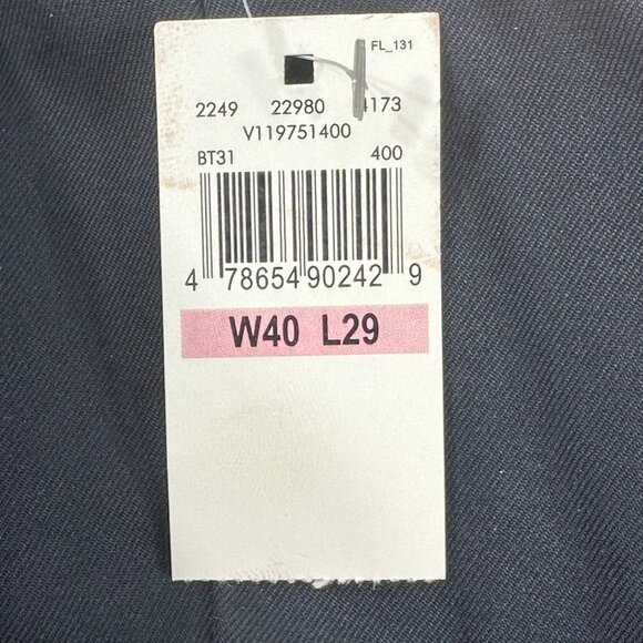 Van Heusen Men's Size 40x29 Pant Traveler Classic Fit Flat Front Blue New - Picture 6 of 16